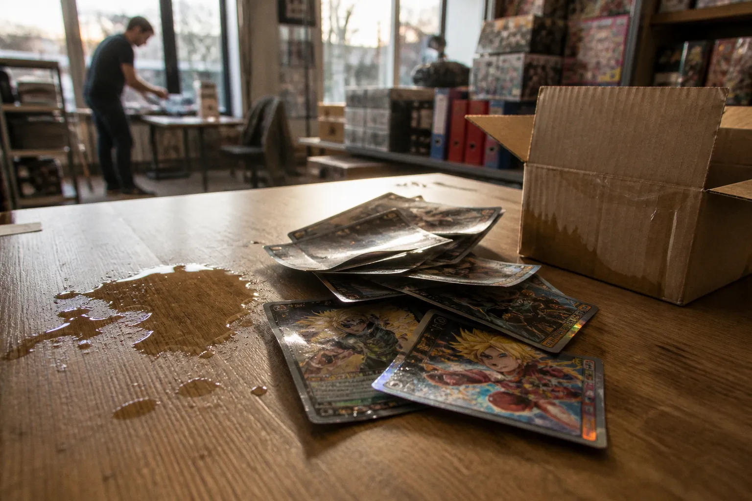 Cartes manga gondolées : l'erreur d'humidité de Lucas