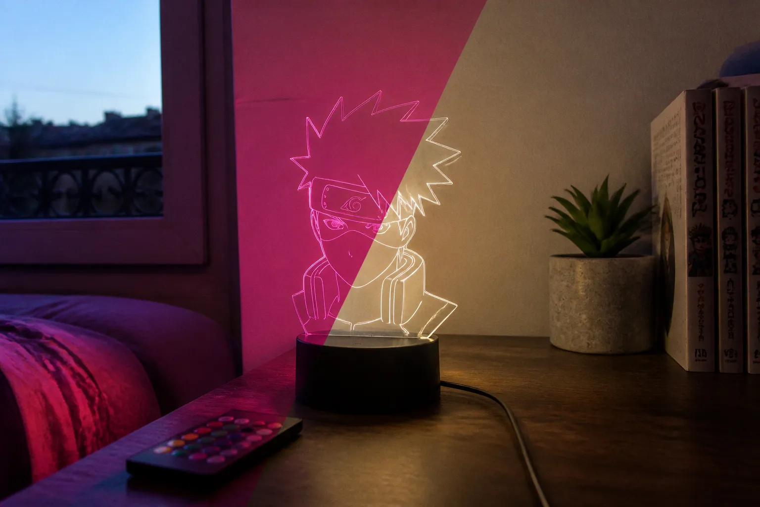 Lampe 3D anime : ambiance RGB ou veilleuse monochrome ?