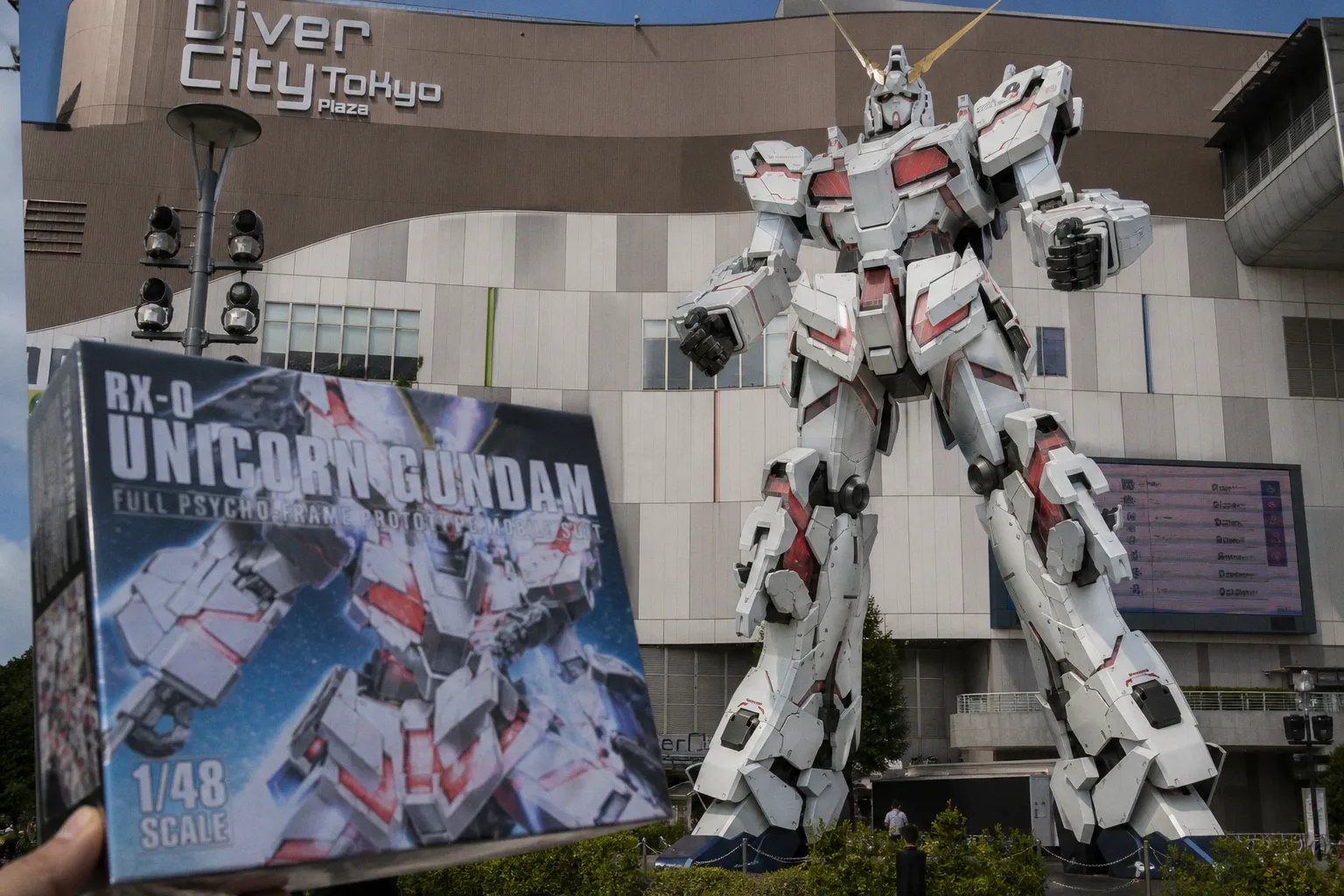 Unicorn Gundam 1/48 : Bandai immortalise la statue d'Odaiba avant son retrait définitif